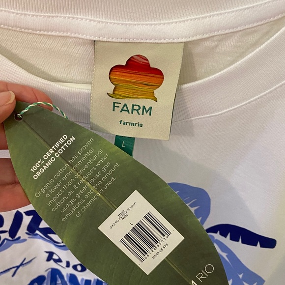 FARM Rio White and Blue Girls Ipanema Graphic Tee - Picture 2 of 5